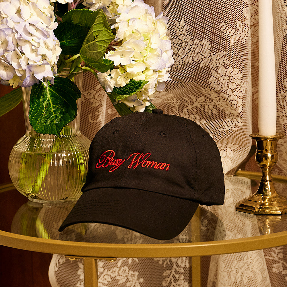 busy woman hat