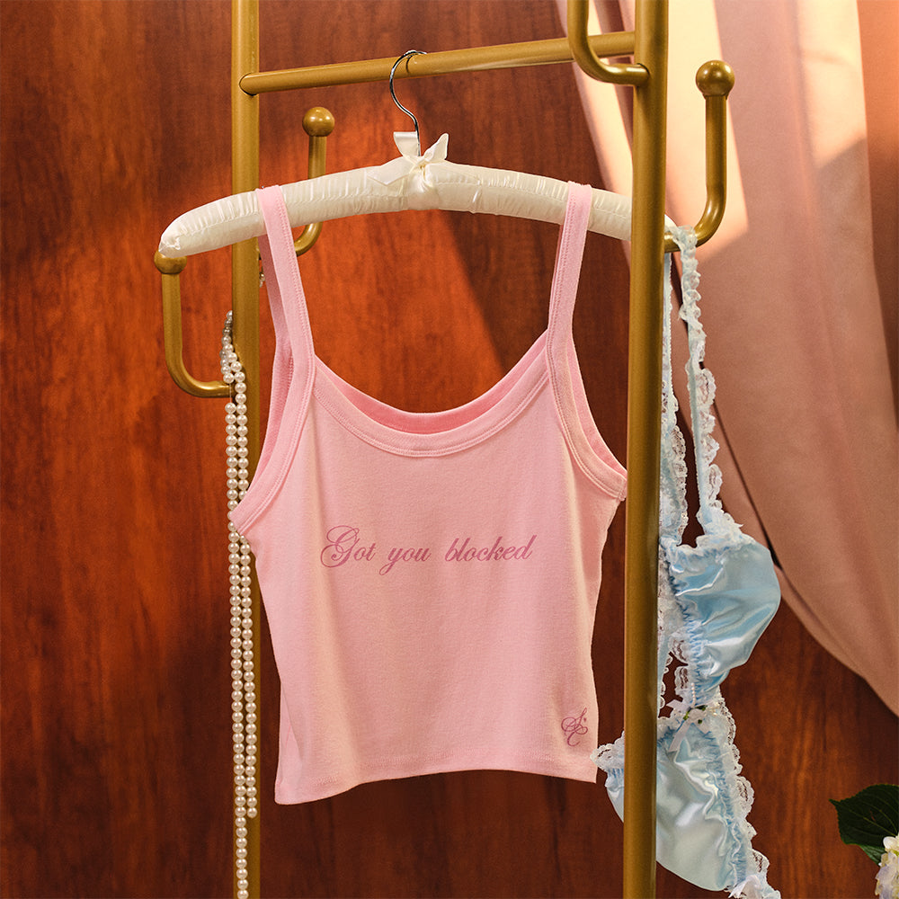 got you blocked crop tank
