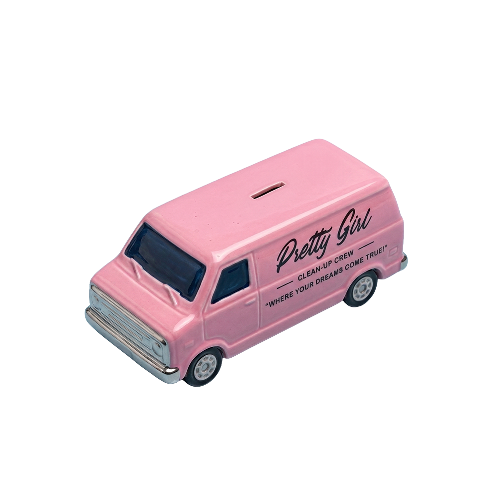 House Tour Van Ceramic Piggy Bank